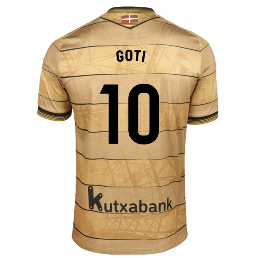 Danxen Kinderen Mikel Goti #10 Bruin Uitshirt Uittenue 2024/25 T-Shirt