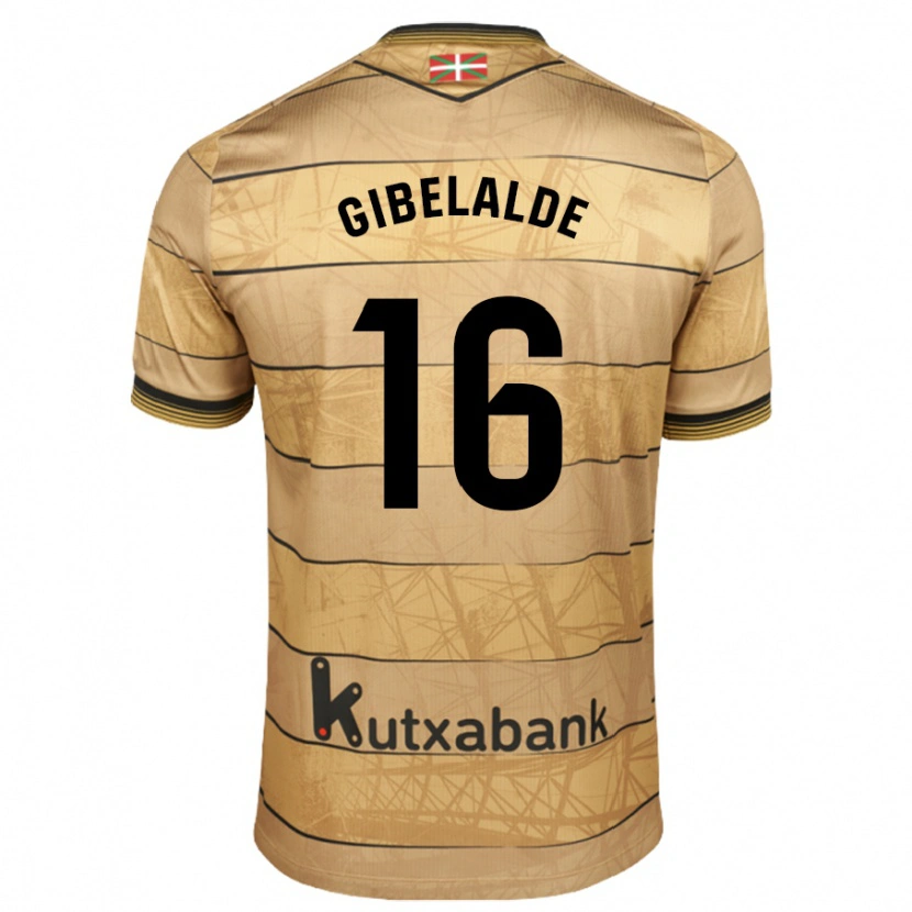 Danxen Kinderen Manex Gibelalde #16 Bruin Uitshirt Uittenue 2024/25 T-Shirt