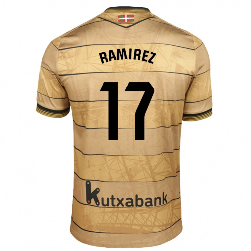 Danxen Kinderen Darío Ramírez #17 Bruin Uitshirt Uittenue 2024/25 T-Shirt