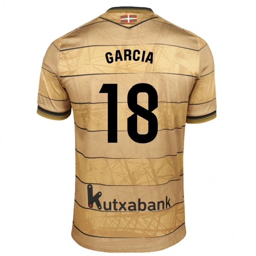 Danxen Kinderen Eder García #18 Bruin Uitshirt Uittenue 2024/25 T-Shirt