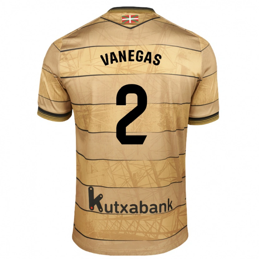 Danxen Kinderen Manuela Vanegas #2 Bruin Uitshirt Uittenue 2024/25 T-Shirt