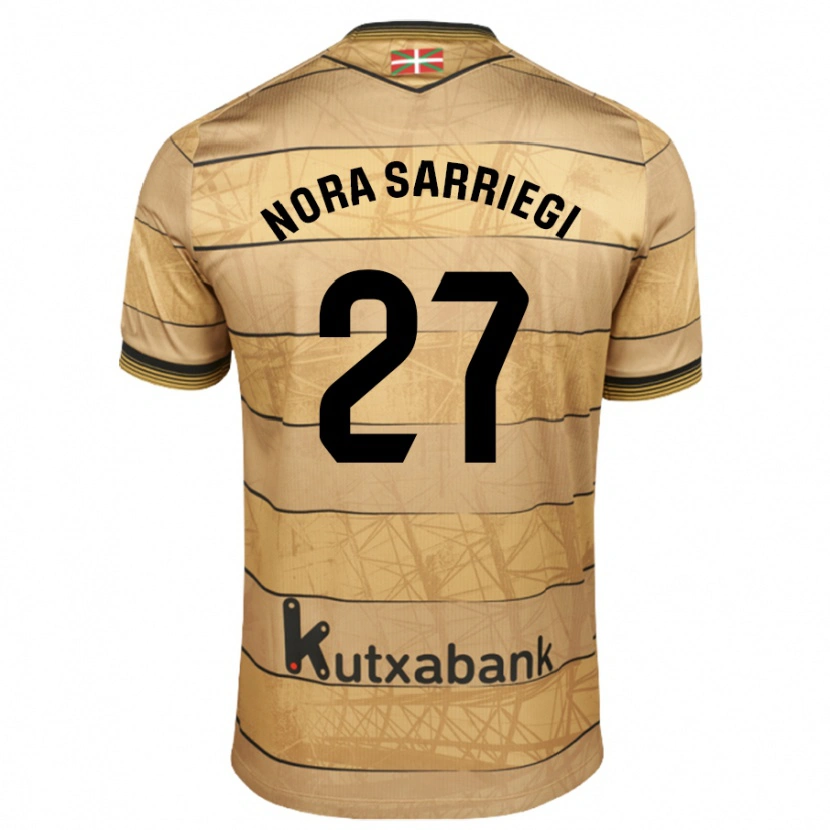 Danxen Kinderen Nora Sarriegi Galdos #27 Bruin Uitshirt Uittenue 2024/25 T-Shirt