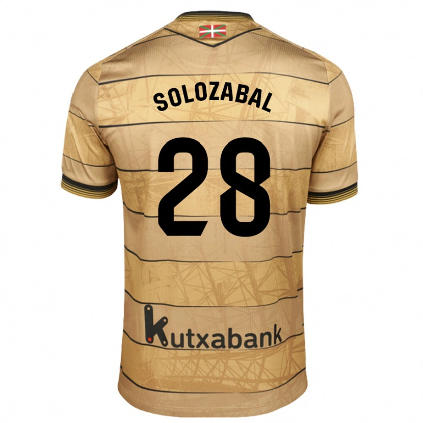 Danxen Kinderen Malen Solozabal Ibarra #28 Bruin Uitshirt Uittenue 2024/25 T-Shirt