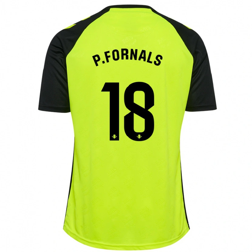 Danxen Kinderen Pablo Fornals #18 Fluorescerend Geel Zwart Uitshirt Uittenue 2024/25 T-Shirt