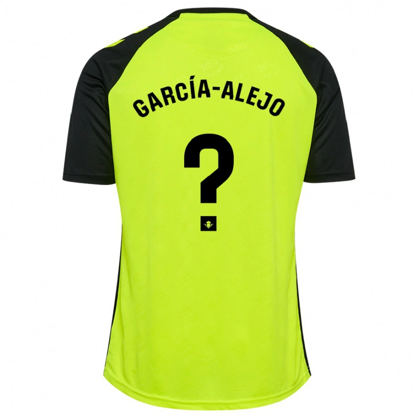 Danxen Kinderen Raúl García-Alejo #0 Fluorescerend Geel Zwart Uitshirt Uittenue 2024/25 T-Shirt