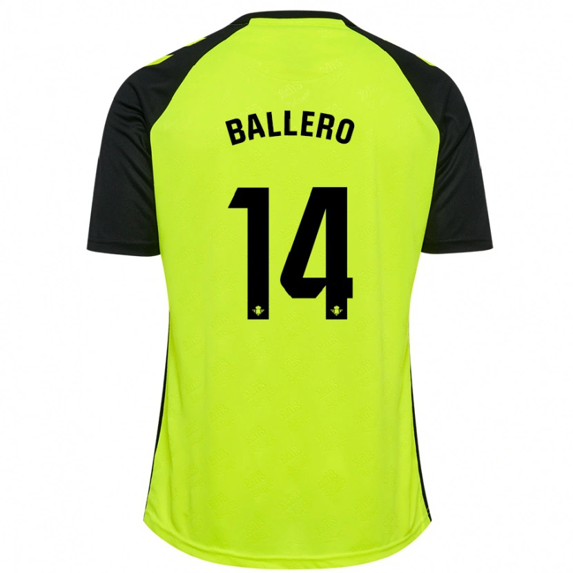 Danxen Kinderen Sander Ballero #14 Fluorescerend Geel Zwart Uitshirt Uittenue 2024/25 T-Shirt