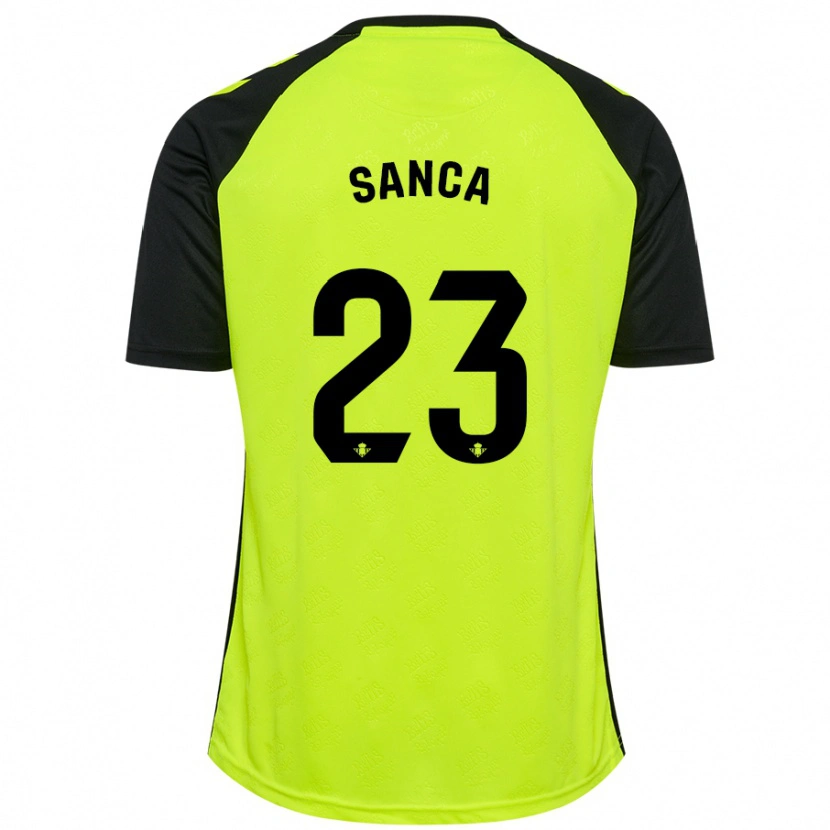 Danxen Kinderen Marciano Sanca #23 Fluorescerend Geel Zwart Uitshirt Uittenue 2024/25 T-Shirt