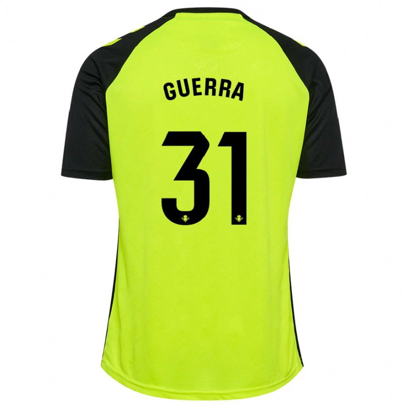 Danxen Kinderen Ana Guerra Morcillo #31 Fluorescerend Geel Zwart Uitshirt Uittenue 2024/25 T-Shirt