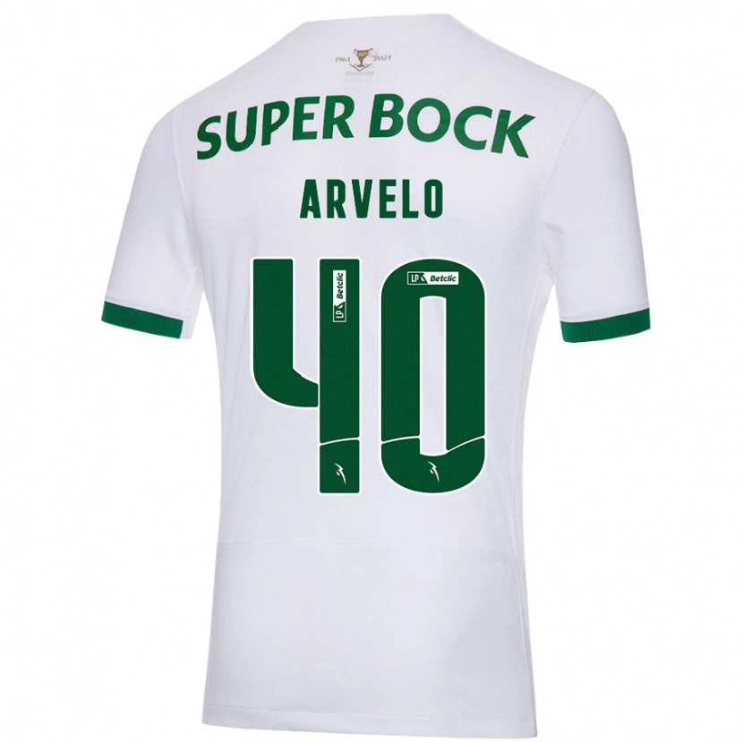 Danxen Kinderen Adam Arvelo #40 Wit Groen Uitshirt Uittenue 2024/25 T-Shirt