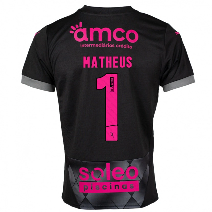 Danxen Kinderen Matheus #1 Zwart Roze Uitshirt Uittenue 2024/25 T-Shirt