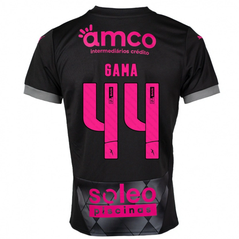 Danxen Kinderen Dinis Gama #44 Zwart Roze Uitshirt Uittenue 2024/25 T-Shirt