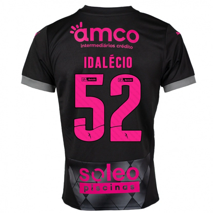 Danxen Kinderen Idalécio #52 Zwart Roze Uitshirt Uittenue 2024/25 T-Shirt