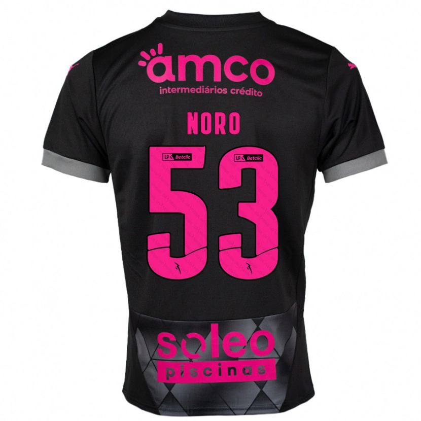 Danxen Kinderen Jonatás Noro #53 Zwart Roze Uitshirt Uittenue 2024/25 T-Shirt