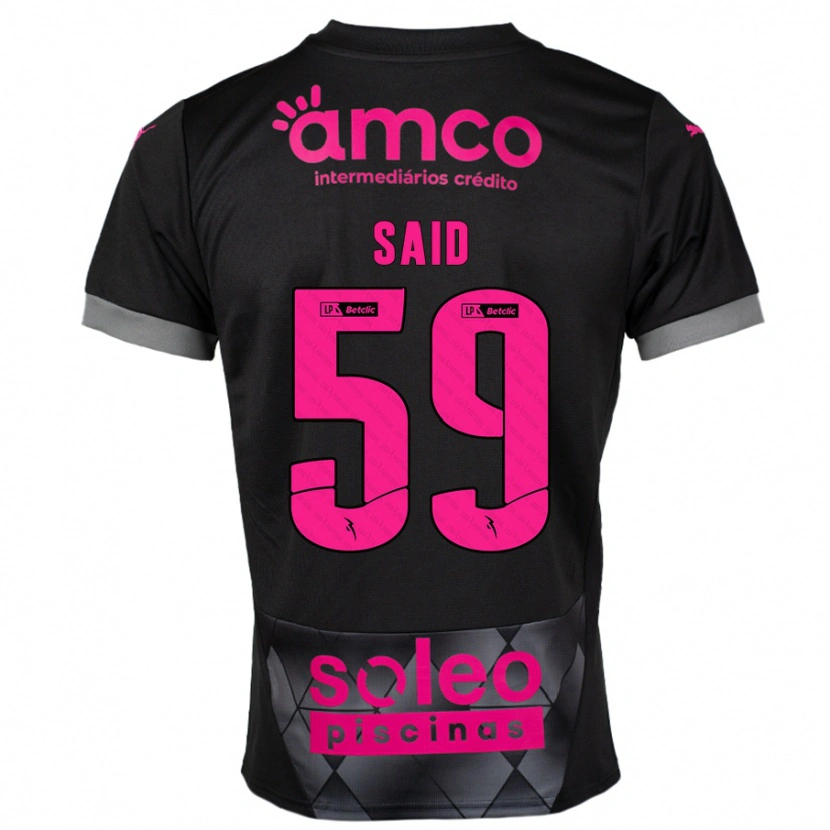 Danxen Kinderen Yan Said #59 Zwart Roze Uitshirt Uittenue 2024/25 T-Shirt