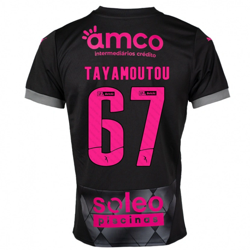 Danxen Kinderen Enzo Tayamoutou #67 Zwart Roze Uitshirt Uittenue 2024/25 T-Shirt