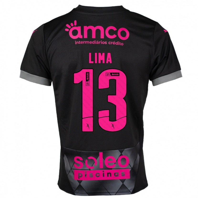 Danxen Kinderen Aline Lima #13 Zwart Roze Uitshirt Uittenue 2024/25 T-Shirt