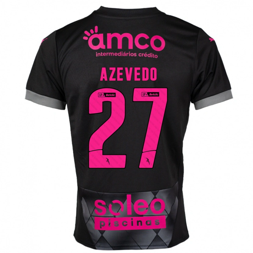 Danxen Kinderen Mariana Azevedo #27 Zwart Roze Uitshirt Uittenue 2024/25 T-Shirt