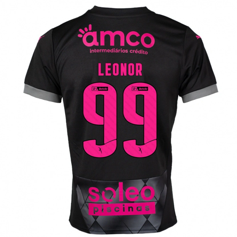 Danxen Kinderen Maria Leonor #99 Zwart Roze Uitshirt Uittenue 2024/25 T-Shirt