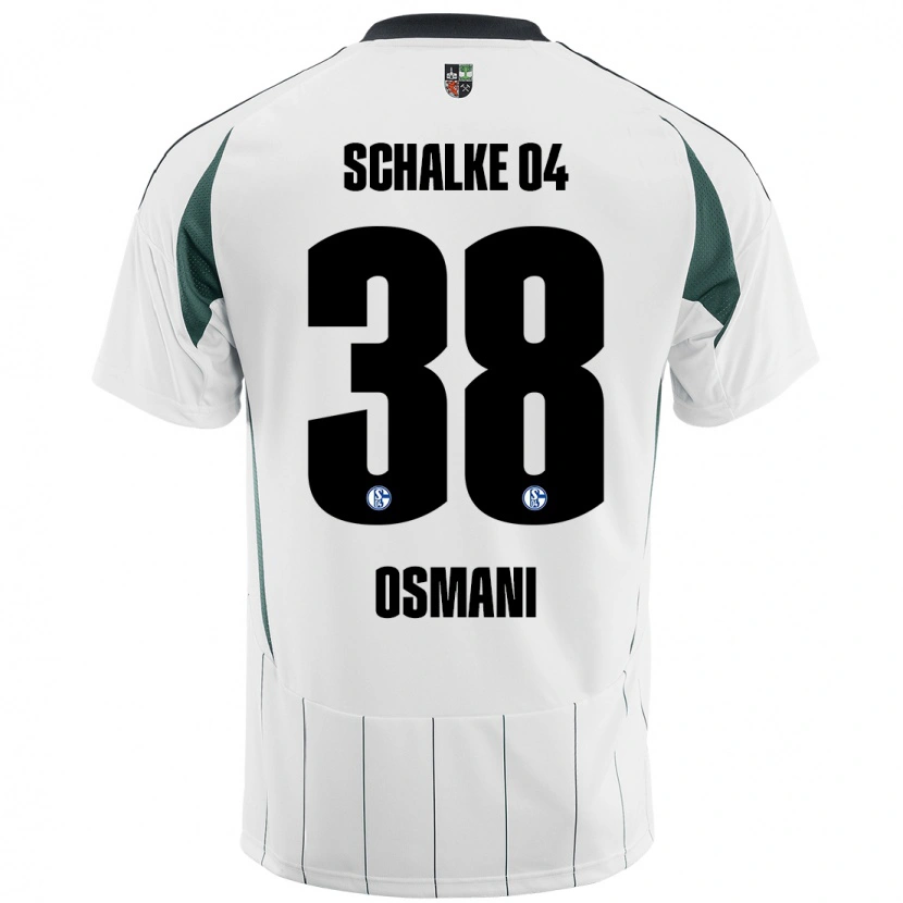 Danxen Kinderen Tristan Osmani #38 Wit Groen Uitshirt Uittenue 2024/25 T-Shirt