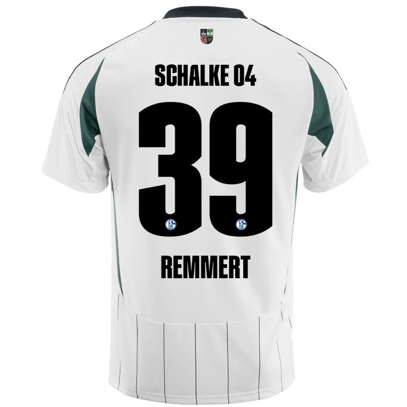 Danxen Kinderen Peter Remmert #39 Wit Groen Uitshirt Uittenue 2024/25 T-Shirt