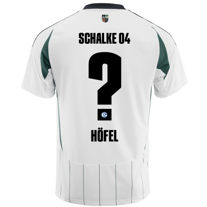 Danxen Kinderen Luca Höfel #0 Wit Groen Uitshirt Uittenue 2024/25 T-Shirt