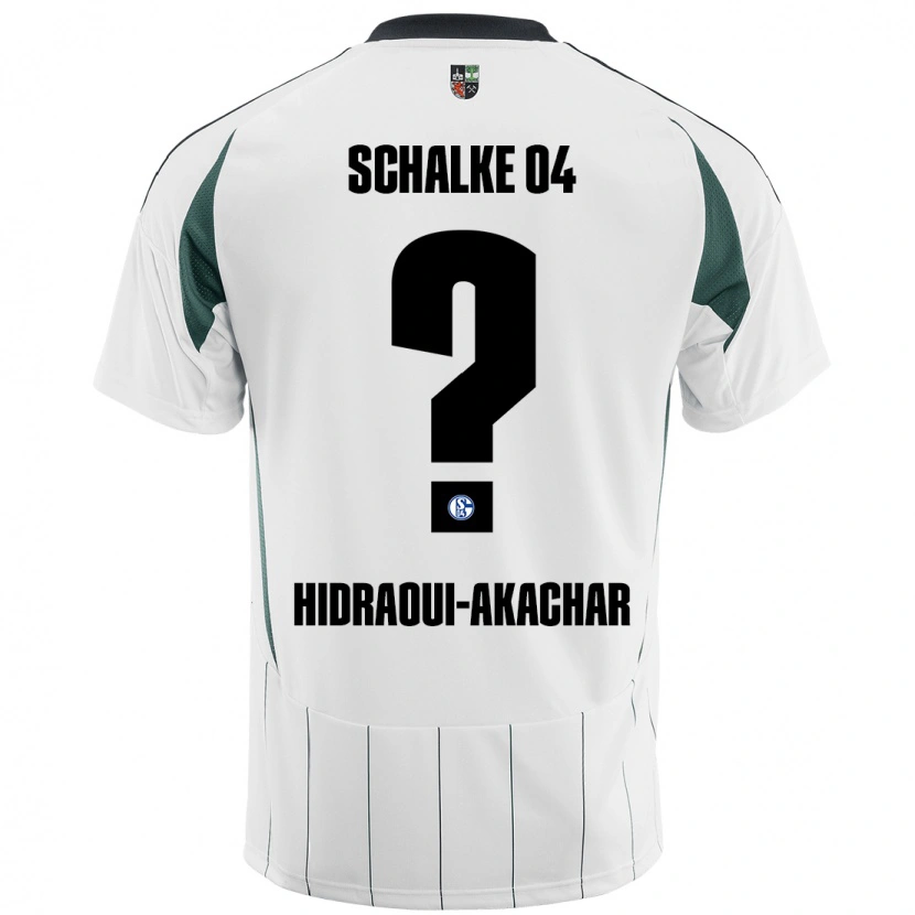 Danxen Kinderen Yassin Hidraoui-Akachar #0 Wit Groen Uitshirt Uittenue 2024/25 T-Shirt