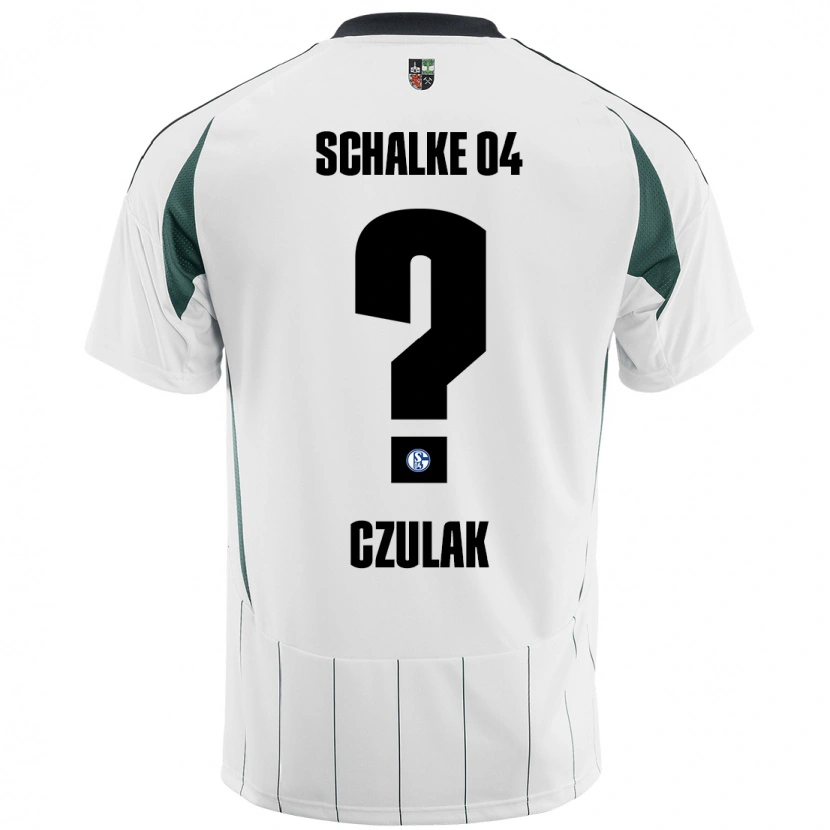 Danxen Kinderen Rafael Czulak #0 Wit Groen Uitshirt Uittenue 2024/25 T-Shirt