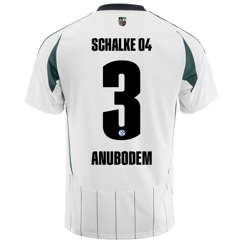 Danxen Kinderen Ngufor Anubodem #3 Wit Groen Uitshirt Uittenue 2024/25 T-Shirt