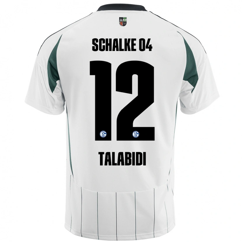 Danxen Kinderen Malik Talabidi #12 Wit Groen Uitshirt Uittenue 2024/25 T-Shirt