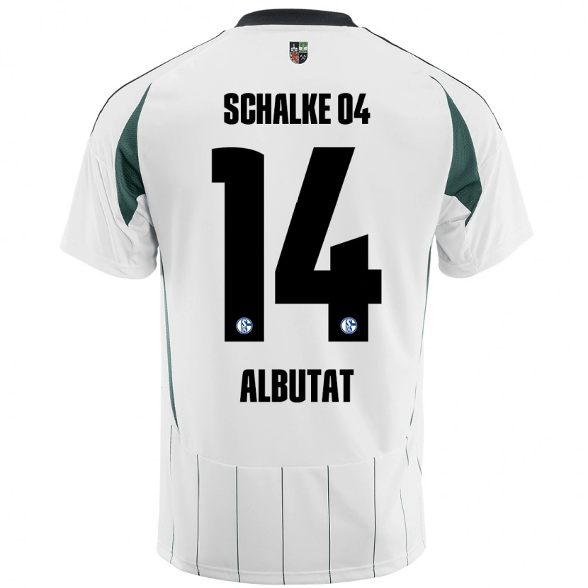 Danxen Kinderen Tim Albutat #14 Wit Groen Uitshirt Uittenue 2024/25 T-Shirt