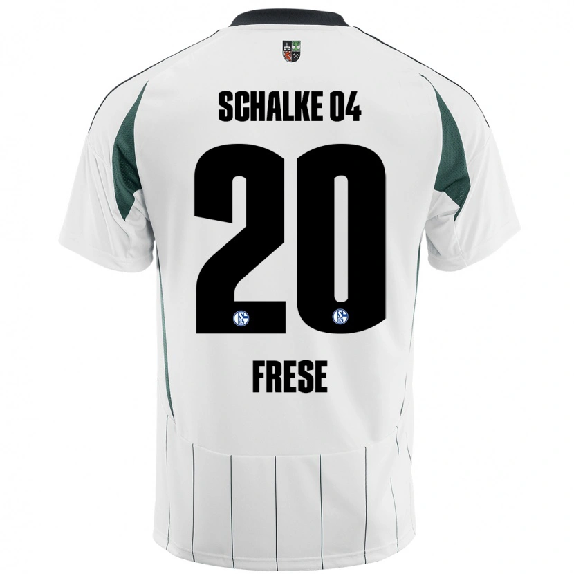 Danxen Kinderen Niklas Frese #20 Wit Groen Uitshirt Uittenue 2024/25 T-Shirt