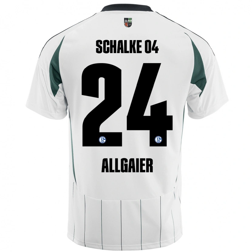 Danxen Kinderen Felix Allgaier #24 Wit Groen Uitshirt Uittenue 2024/25 T-Shirt