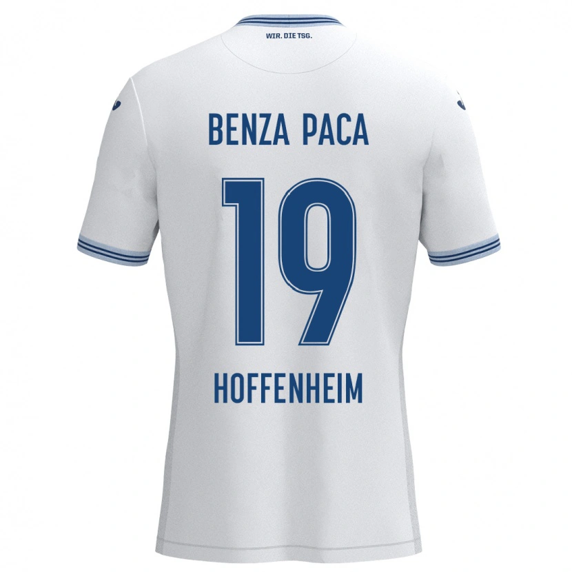 Danxen Kinderen Lynes Benza Paca #19 Wit Blauw Uitshirt Uittenue 2024/25 T-Shirt