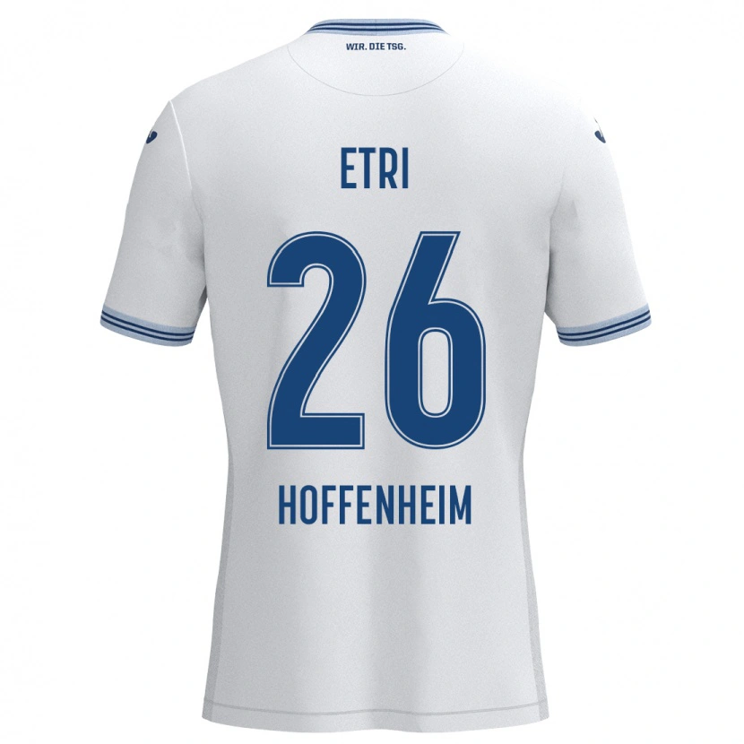 Danxen Kinderen Ahmed Etri #26 Wit Blauw Uitshirt Uittenue 2024/25 T-Shirt