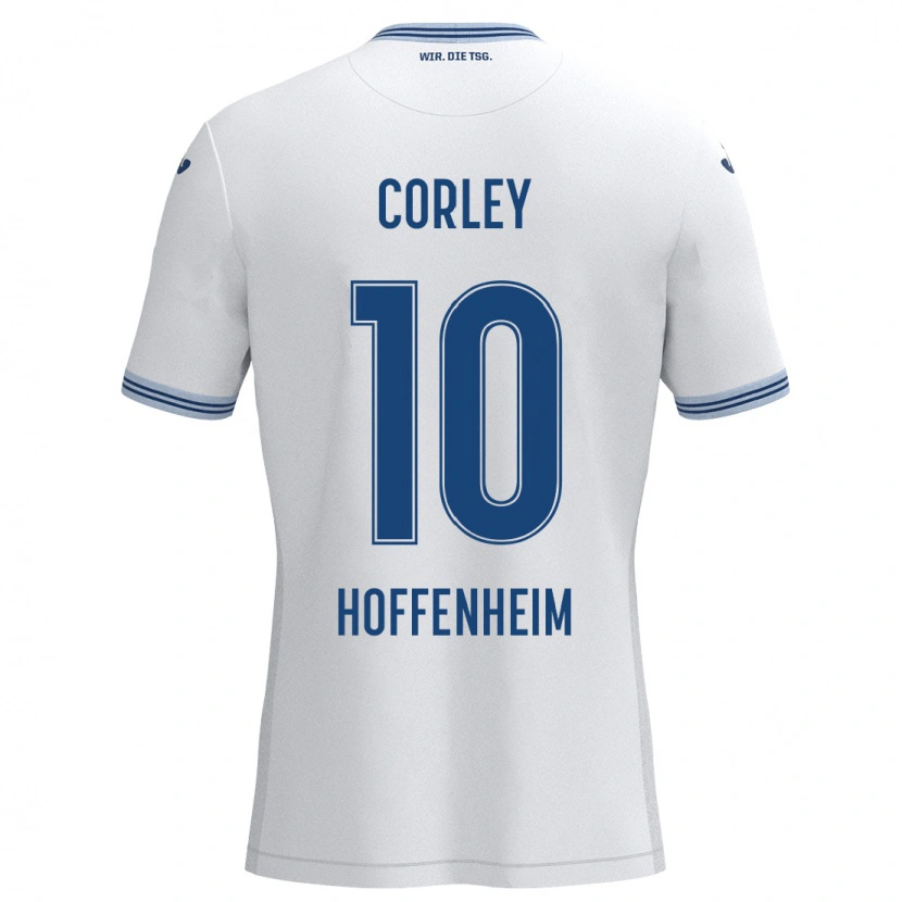 Danxen Kinderen Gia Corley #10 Wit Blauw Uitshirt Uittenue 2024/25 T-Shirt