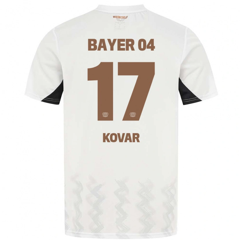 Danxen Kinderen Matej Kovar #17 Wit Zwart Uitshirt Uittenue 2024/25 T-Shirt