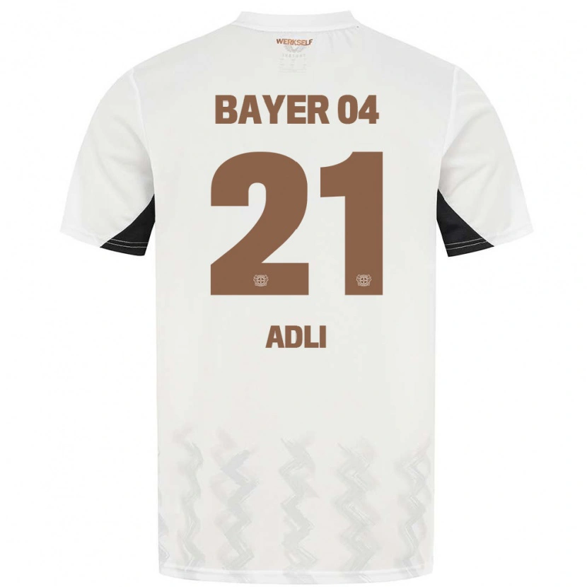 Danxen Kinderen Amine Adli #21 Wit Zwart Uitshirt Uittenue 2024/25 T-Shirt