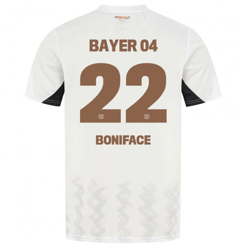 Danxen Kinderen Victor Boniface #22 Wit Zwart Uitshirt Uittenue 2024/25 T-Shirt