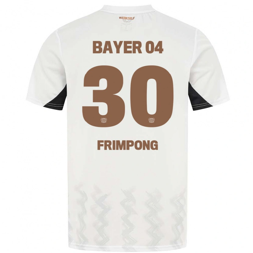 Danxen Kinderen Jeremie Frimpong #30 Wit Zwart Uitshirt Uittenue 2024/25 T-Shirt