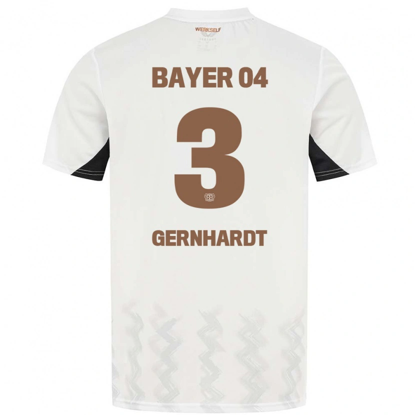 Danxen Kinderen Nils Gernhardt #3 Wit Zwart Uitshirt Uittenue 2024/25 T-Shirt