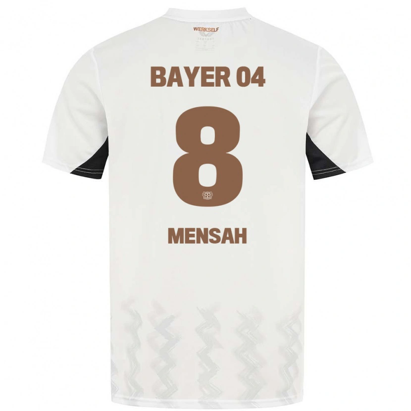 Danxen Kinderen Naba Mensah #8 Wit Zwart Uitshirt Uittenue 2024/25 T-Shirt