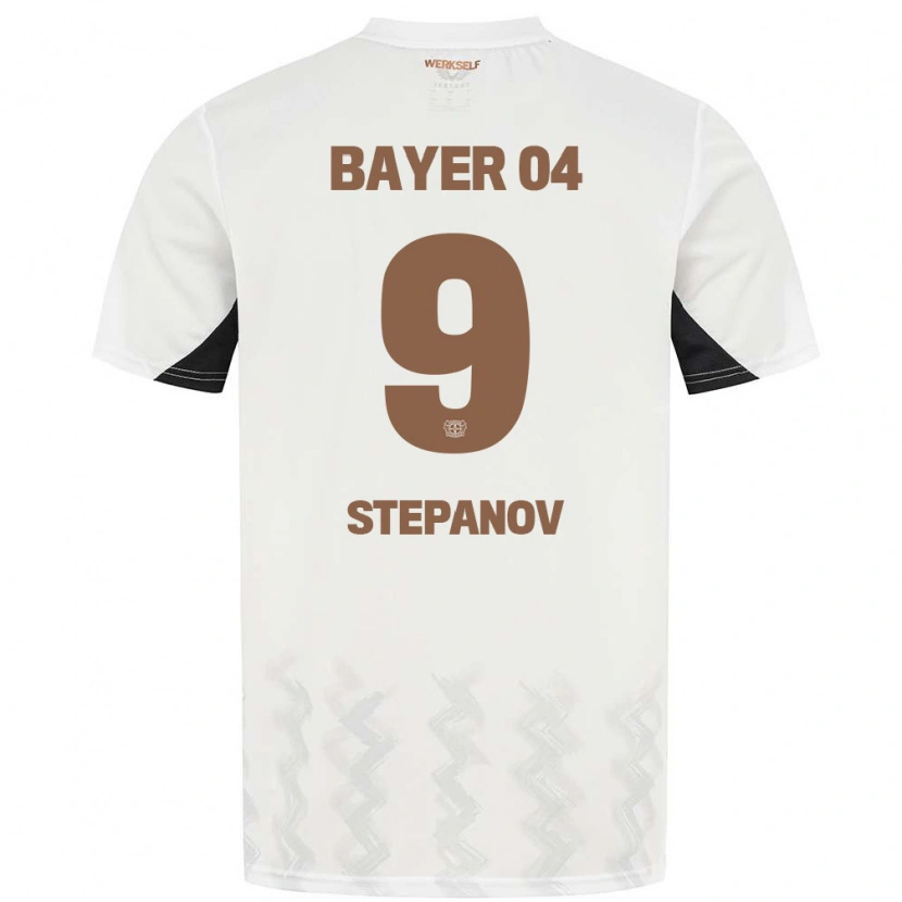 Danxen Kinderen Artem Stepanov #9 Wit Zwart Uitshirt Uittenue 2024/25 T-Shirt