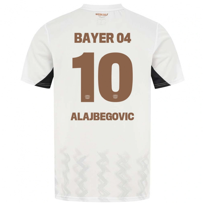 Danxen Kinderen Kerim Alajbegovic #10 Wit Zwart Uitshirt Uittenue 2024/25 T-Shirt