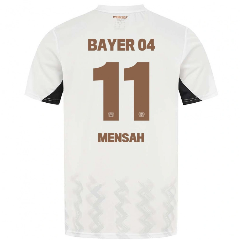 Danxen Kinderen Jeremiah Mensah #11 Wit Zwart Uitshirt Uittenue 2024/25 T-Shirt