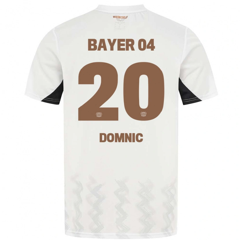 Danxen Kinderen Nebe-Sirak Domnic #20 Wit Zwart Uitshirt Uittenue 2024/25 T-Shirt