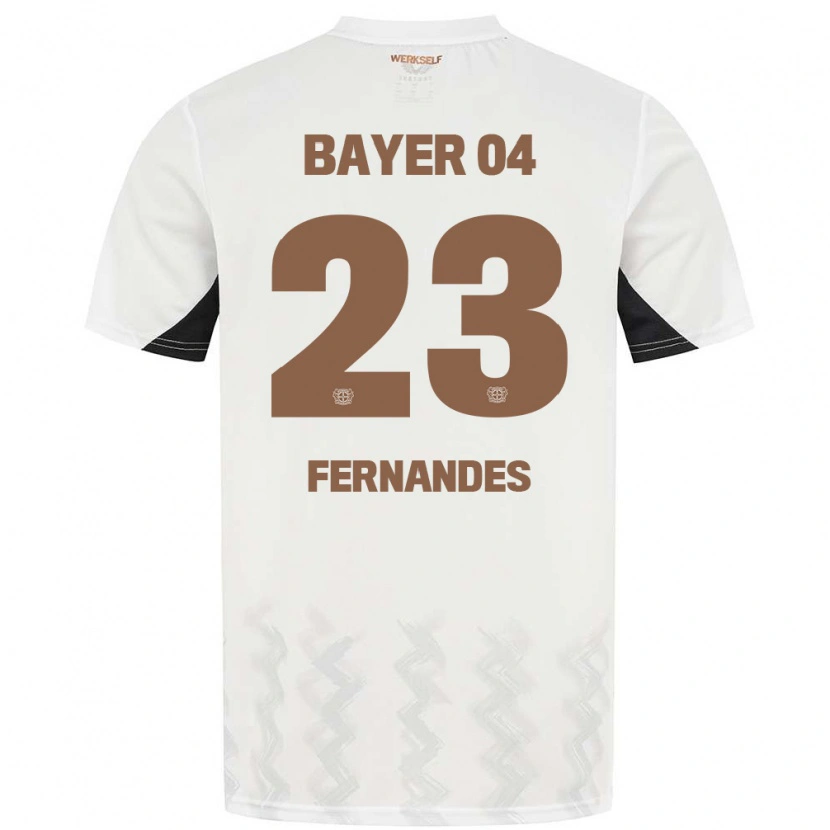 Danxen Kinderen Tyron Fernandes #23 Wit Zwart Uitshirt Uittenue 2024/25 T-Shirt