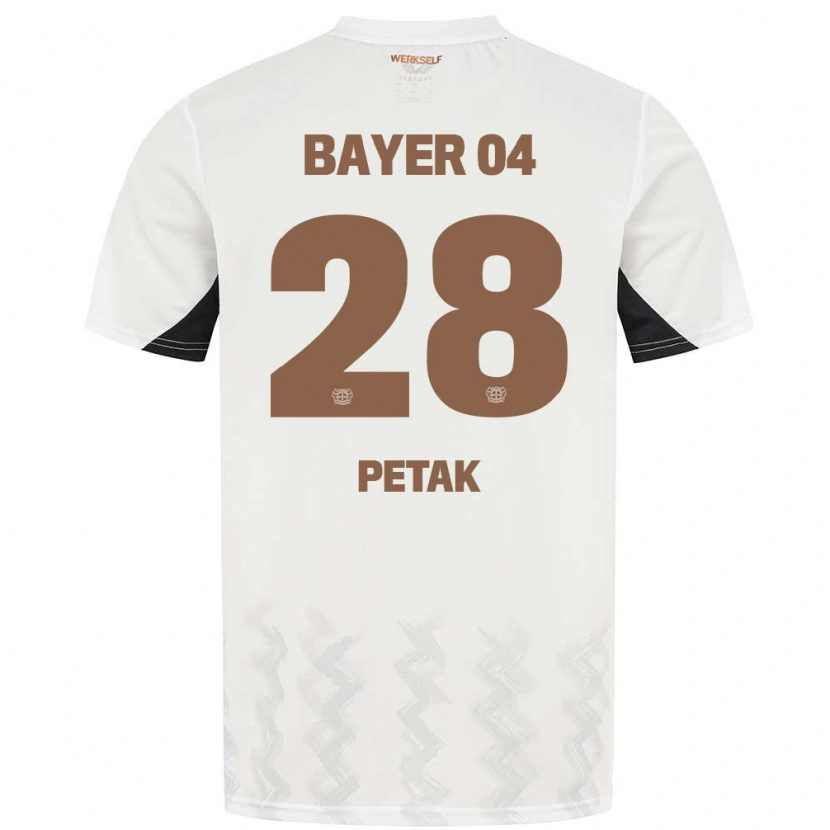 Danxen Kinderen Raoul Petak #28 Wit Zwart Uitshirt Uittenue 2024/25 T-Shirt