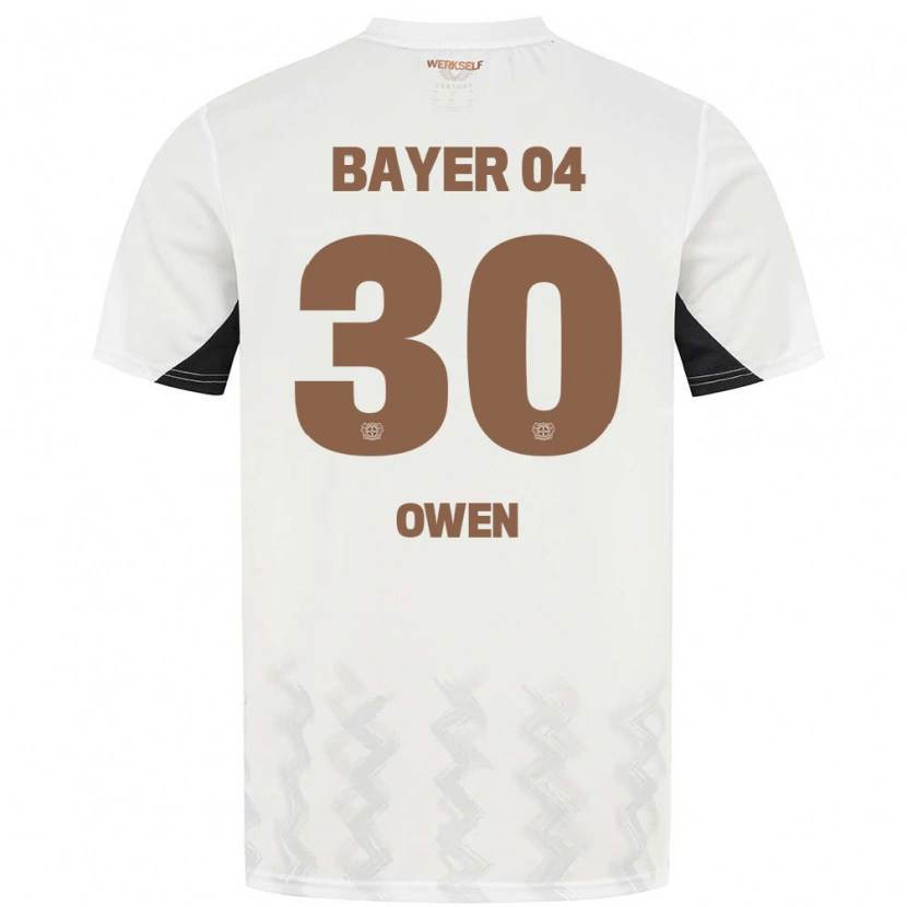 Danxen Kinderen Emmanuel Owen #30 Wit Zwart Uitshirt Uittenue 2024/25 T-Shirt