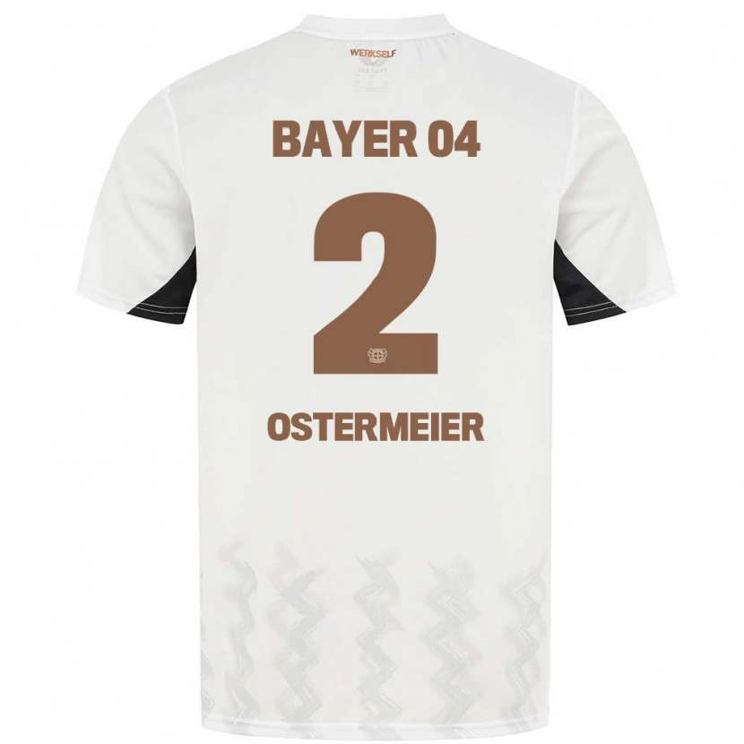 Danxen Kinderen Selina Ostermeier #2 Wit Zwart Uitshirt Uittenue 2024/25 T-Shirt