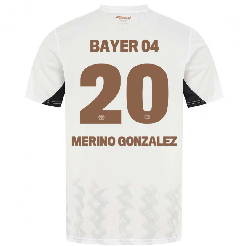 Danxen Kinderen Estrella Merino Gonzalez #20 Wit Zwart Uitshirt Uittenue 2024/25 T-Shirt